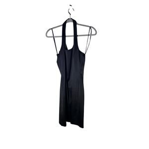 Express Black Satin Halter Mini Dress Size 9/10 Formal Party Cocktail